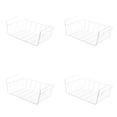 thumbnail image 1 of Wire Under Cabinet Baskets, Under Shelf Durable Metal Wire Rack Hanging Shelf Storage Under Cabinet Organizer for Kitchen Pantry Bathroom Desk in White, 1 of 5