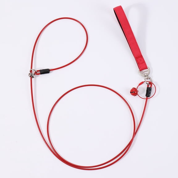 Wire Cable Dog Leash with Built-in Slip Collar, Chew Proof Stainless Steel P Training Lead, Heavy Duty Walking Rope for Small Medium Large Dogs, Multiple Color Options