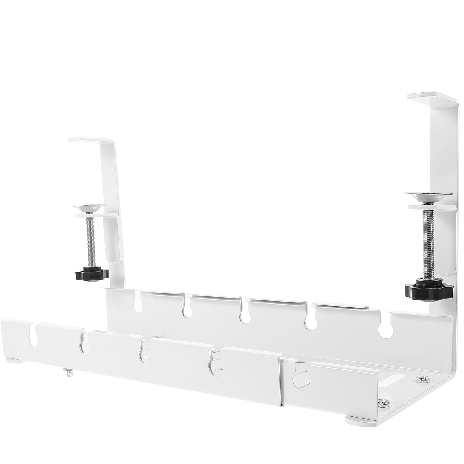 Wire Cable Organizer under Desk under Table Cable Management Rack Cable Tray White Carbon Steel