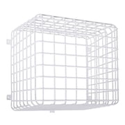 Wire Cage, Steel, Surface Mount, 12 in W x 12 in H x 12 in D, White