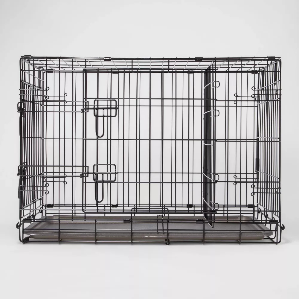 Wire Collapsible Dog Crate Black