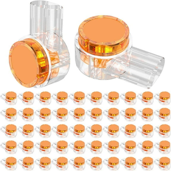 Wire Connector UY K2 Telephone Cable Butt Splice Connectors Button 2 Wire Waterproof Crimp Coupler for Network Data Phone Wire Joints, 100PCS K2 Wire Connectors