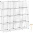 thumbnail image 1 of Wire Cube Storage, 16-Cube Organizer Metal Grids Storage, Storage Bins Shelving, Modular Bookshelf Shelves, DIY Closet Cabinet Ideal for Bedroom, Office 48.4”L x 12.4”W x 48.4”H White, 1 of 13
