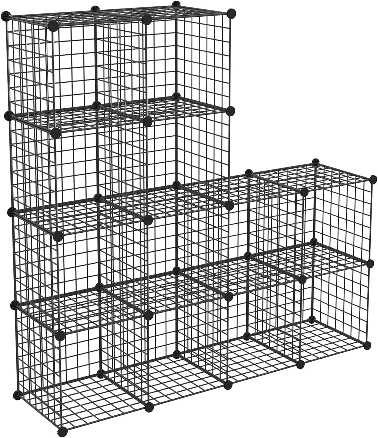 Wire Cube Storage Organizer, 12Cube Metal Grids Storage Shelf, Closet