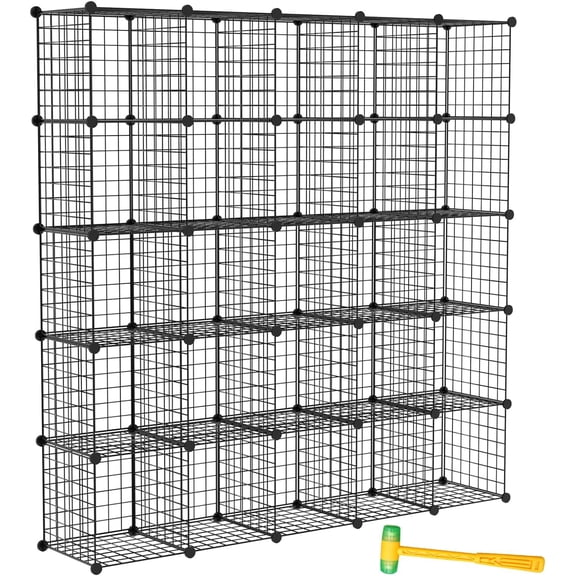 Wire Cube Storage Organizer 25 Cubes Iron