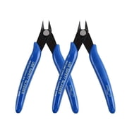 Wire Cutters 2 Pack 5 Inch Wire Cutters Set Spring Loaded Wire Snips Diagonal Cutting Pliers Precision Wire Clippers Small Flush Cutter for Cutting Wires,Electronics,Cables,Jewelry,DIY