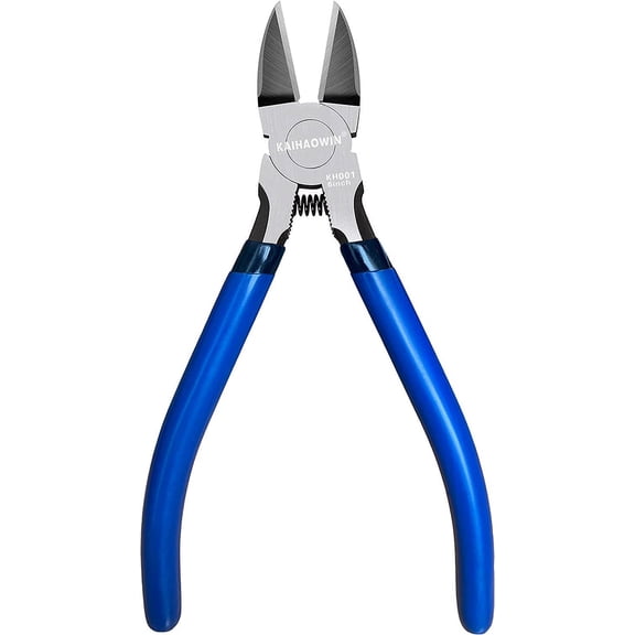 Wire Cutters, 6 inch,  Precision Flush Cutters Ultra Sharp Wire Cutters for Crafting Side Cutters Wire Snips Spring Loaded Dikes Wire Cutter for Jewelry Making, Blue with Black Handle