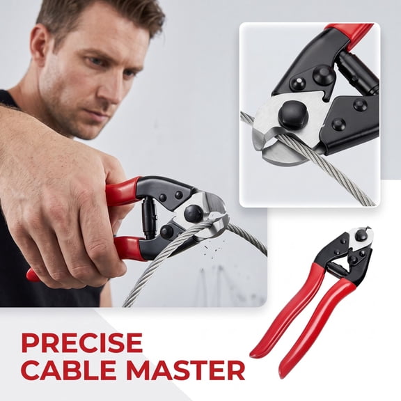 Wire Cutters Heavy Duty, Bike Cable Cutter 7 Inch, Cable Cutters Heavy Duty for Bicycle Brake Cable Maintenance, Bicycle Accessories for Home and Mechanic Repair Tasks, Red, 1
