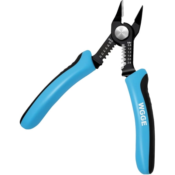 Wire Cutters Precision Flush Pliers with Supplementary Stripping, Cutting Pliers, Handy and Slim Diagonal Cutters, Ultra Sharp Wire Cutter, 10-20AWG wire stripper (6 inch)