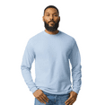 thumbnail image 1 of Wire Delight Men’s Crewneck Long Sleeve Tee, Durable Cotton Classic Fit T-shirts, Light Blue, XL, 1 of 5