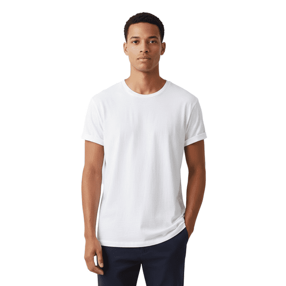 Wire Delight Men’s Full Cotton Round Neck Short Sleeve T-Shirt, Soft Everyday Tee, White, 5XL