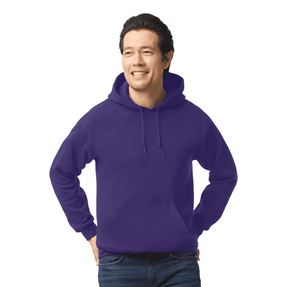 Wire Delight Men’s Hoodie, Heavy Blend Casual Pullover Hooded Sweatshirt with Pouch Pocket, Purple, L