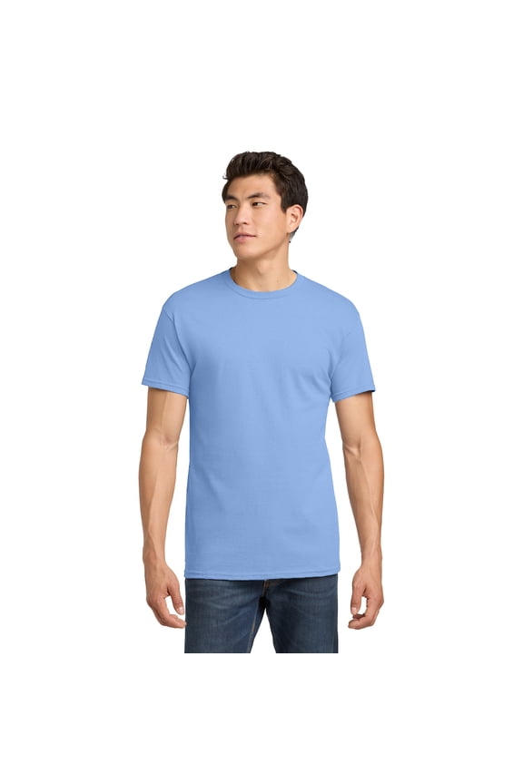 Unisex Heavy Cotton T- Shirt, Casual Soft Cotton Crewneck Tee for Arts and Crafts, Carolina Blue, 3XL