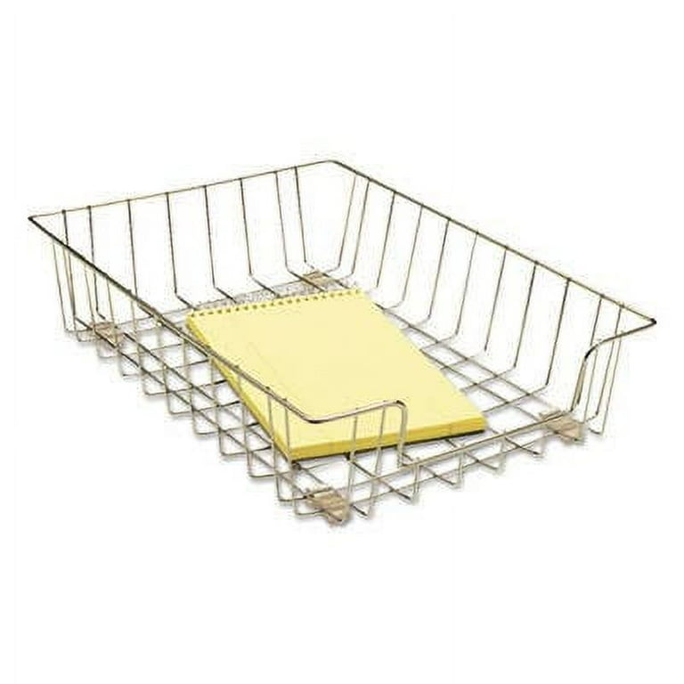 Wire Desk Tray Organizer, 1 Section, Letter Size Files, 10 Wire Desk Tray Organizer, 1 Section, Letter Size Files, 10