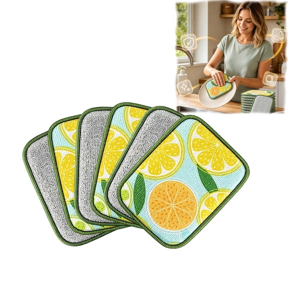 Wire Dishwashing Rags, 6 Piece Quick Drying 2-Sided Steel Wool Towels, Reusable Scrubbing Cloths, Dual-Sided Cleaning , For Kitchen Sinks, Pots, Pans, Stoves, Appliances, Home