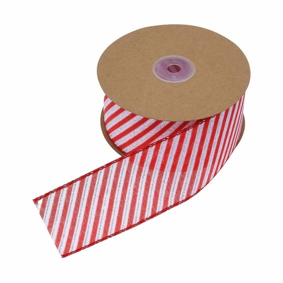 Wire Edge Christmas Ribbon with Linen Woolen Look, Cut Edge Decorative Tape for Tree Bows Wreaths And Gift Wrapping, Craft Ribbon for Holiday Diy And Festive Decor Harlik