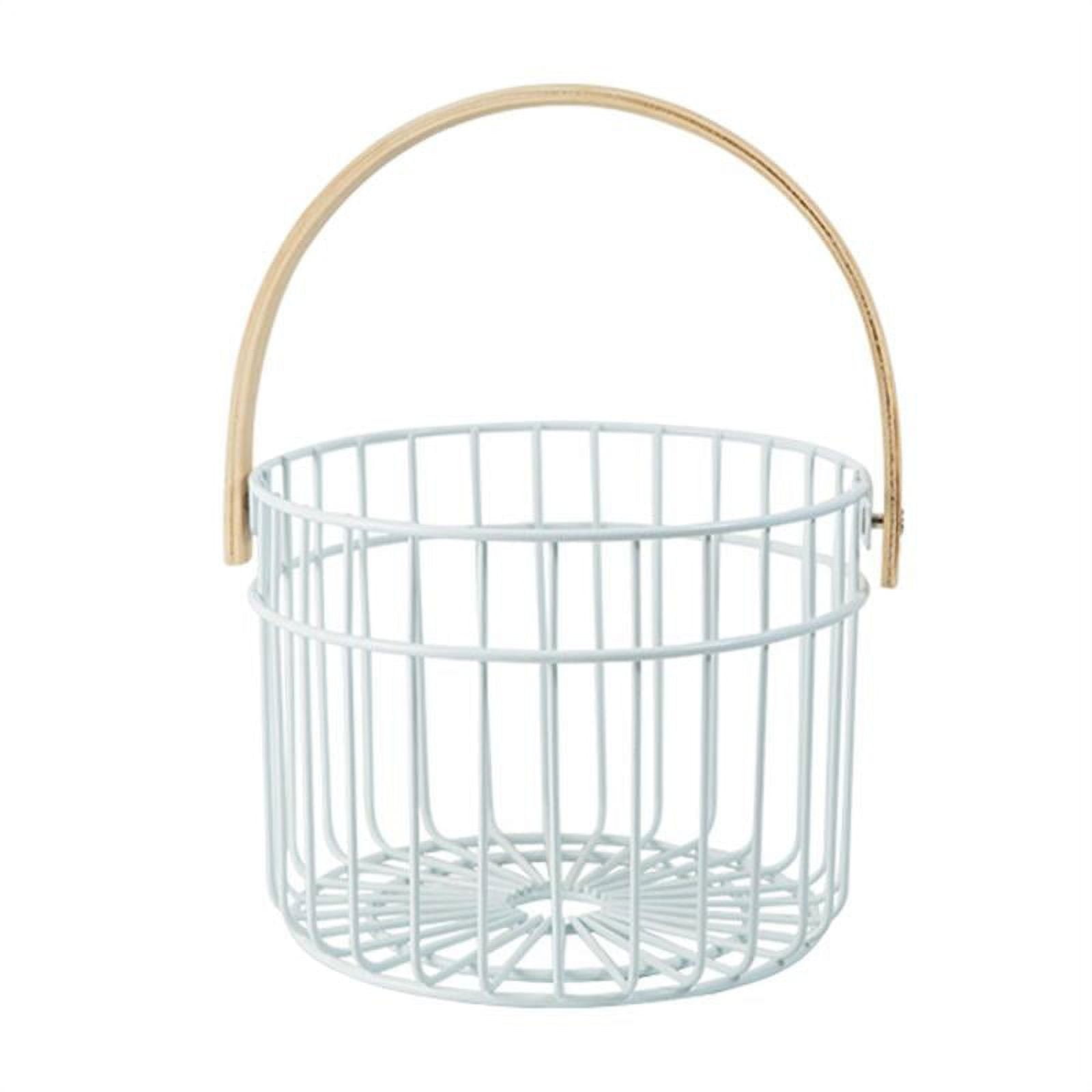 Wire Egg Basket, Metal Egg Storage Basket with Handles Chicken Eggs