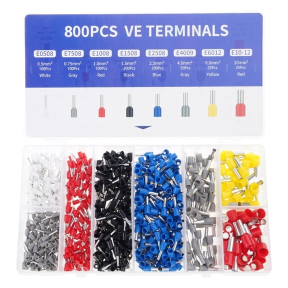 Wire Ferrules Set Electric Wire Ferrules with Storage Box Electrical Wire Ferrule set 280pcs for Easy Identification