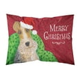 thumbnail image 1 of Wire Fox Terrier Christmas Fabric Standard Pillowcase, 1 of 2