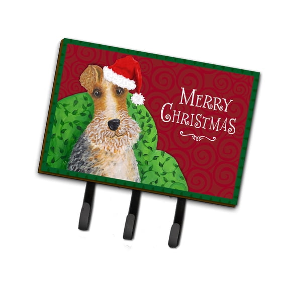 Wire Fox Terrier Christmas Leash or Key Holder