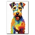 thumbnail image 1 of Wire Fox Terrier Dog Canvas Wall Art Colorful Pets Graffiti Highland Canvas Oil Painting Canvas Print Street Art Modern Artwork Living Bedroom Bathroom Home Office Decor, 1 of 4