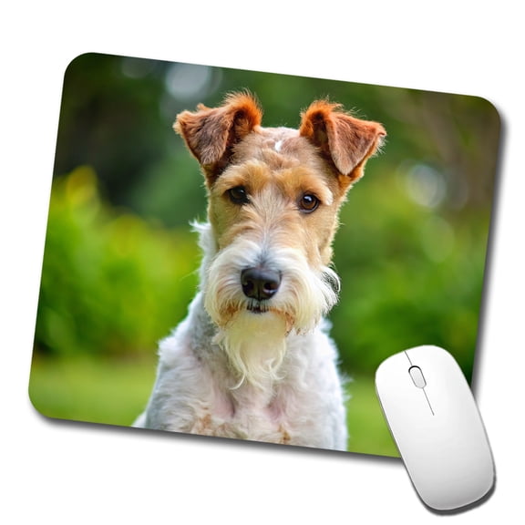 Wire Fox Terrier Dog Photo Mouse Pad Low Profile Gaming Mat