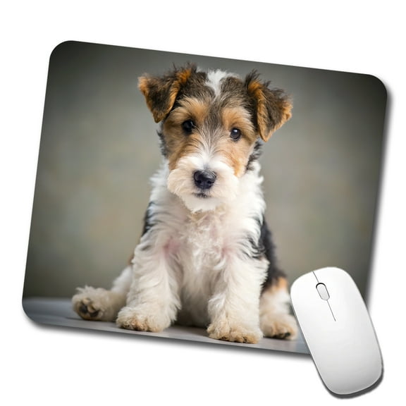 Wire Fox Terrier Dog Puppy Photo Mouse Pad Low Profile Gaming Mat