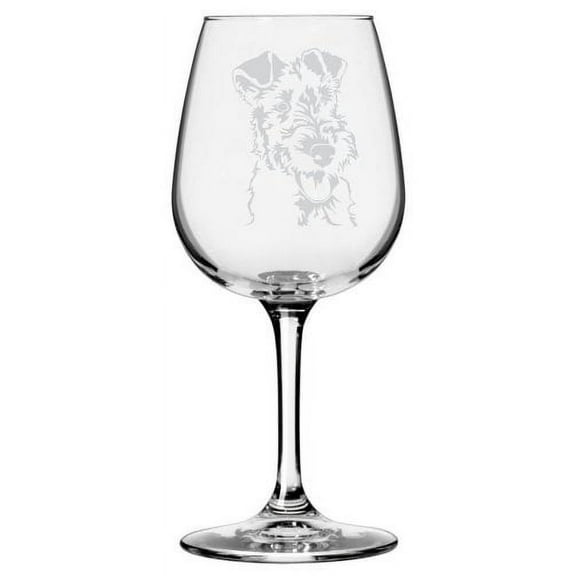 Wire Fox Terrier Dog Themed Etched All Purpose 12.75oz Libbey Wine Glass