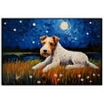 thumbnail image 1 of Wire Fox Terrier Dog Watercolor Starry Night Van Gogh Painting Kits, Painting Watercolor Canvas, Canvas Suitable for Room Decor Cafe Decor Or Gift for Friends, 1 of 4