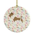 thumbnail image 1 of Wire Fox Terrier Merry Christmas Ceramic Ornament 2.8 in x 2.8 in, 1 of 3