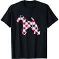 thumbnail image 1 of Wire Fox Terrier Plaid Dog Silhouette T-Shirt v1 T-Shirt, 1 of 4
