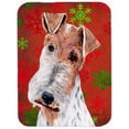 thumbnail image 1 of Wire Fox Terrier Red Snowflakes Holiday Mouse Pad, Hot Pad Or Trivet, 7.75 x 9.25 In., 1 of 1
