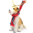 thumbnail image 1 of Wire Fox Terrier Tiny Miniature One Christmas Ornament Red - DELIGHTFUL!, 1 of 2