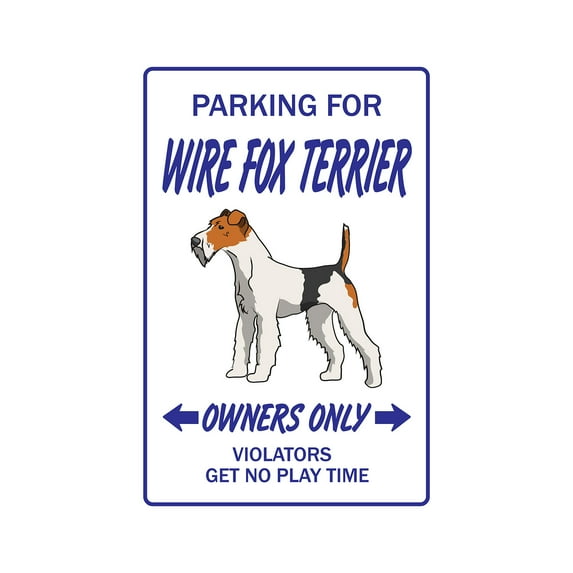 Wire Fox Terrier novelty sticker | Indoor/Outdoor | Funny Home Décor for Garages, Living Rooms, Bedroom, Offices | SignMission Lover Kennel Boarding Vet Decal Wall Plaque Decoration