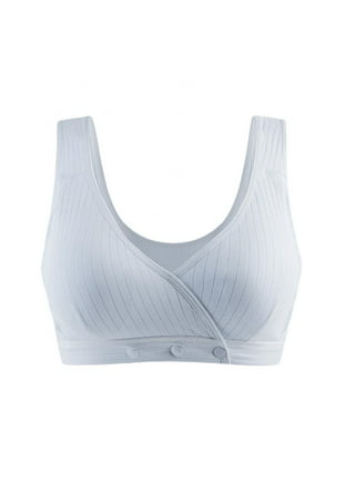 Comfort Care Women's Sports Bra - Wire-Free, Extra-Wide Straps - White 