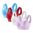 thumbnail image 1 of Wire-Free Bras for Women 4PC No Wire Ring Lactation Bra Back Adjustment Yoga Running Bra, 1 of 2