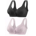 thumbnail image 1 of Wire-Free Push up Bras for Women Lightly Lined Bra Feature V-Neck Molded Bra Style W-994 Hook and Eye Closure Wireless Cami Bra Purple XXL, 1 of 3