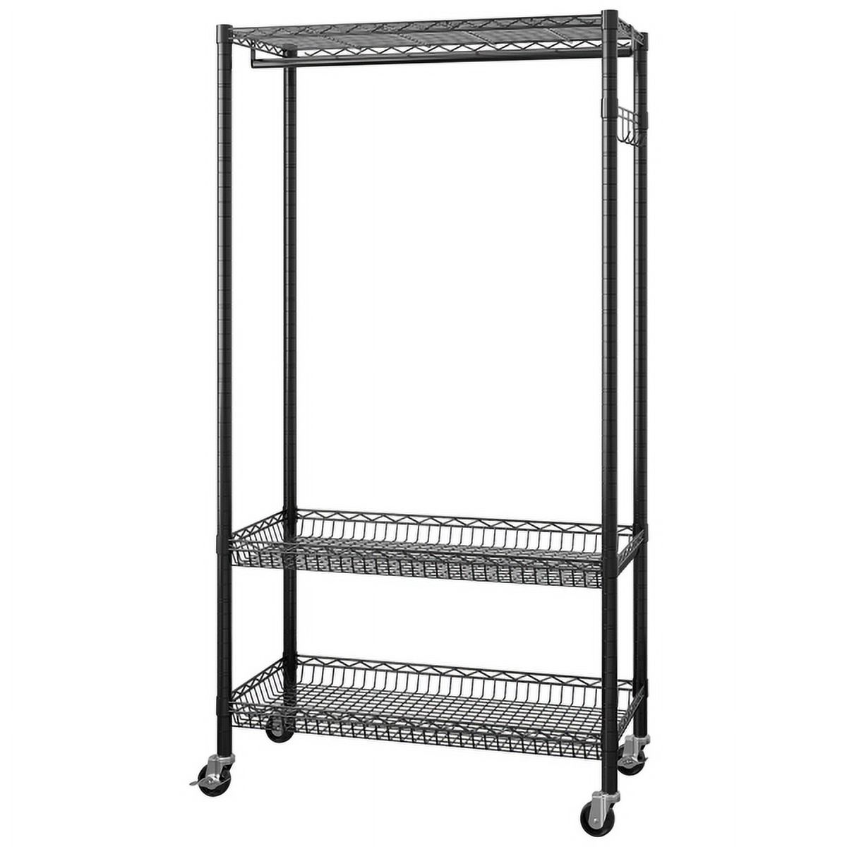 Wire Garment Rack Heavy Duty Clothes Rack，Closet Organizer Metal
