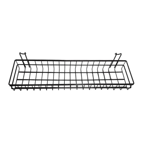 Wire Grid Basket Hanging Organizer Metal Mesh Hooks Sturdy Iron for Pantry Bathroom Entryway