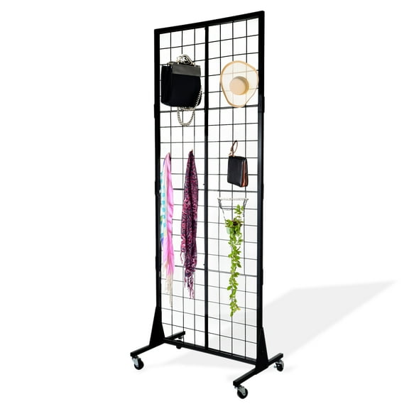 Wire Grid Wall Display Rack, Wall Grid Organizer, Display Rack for Hanging Items, Craft Fair Display