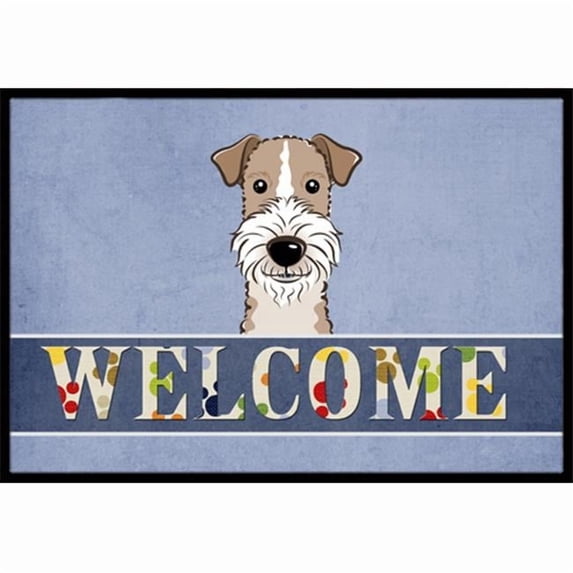 Wire Haired Fox Terrier Welcome Door Mat