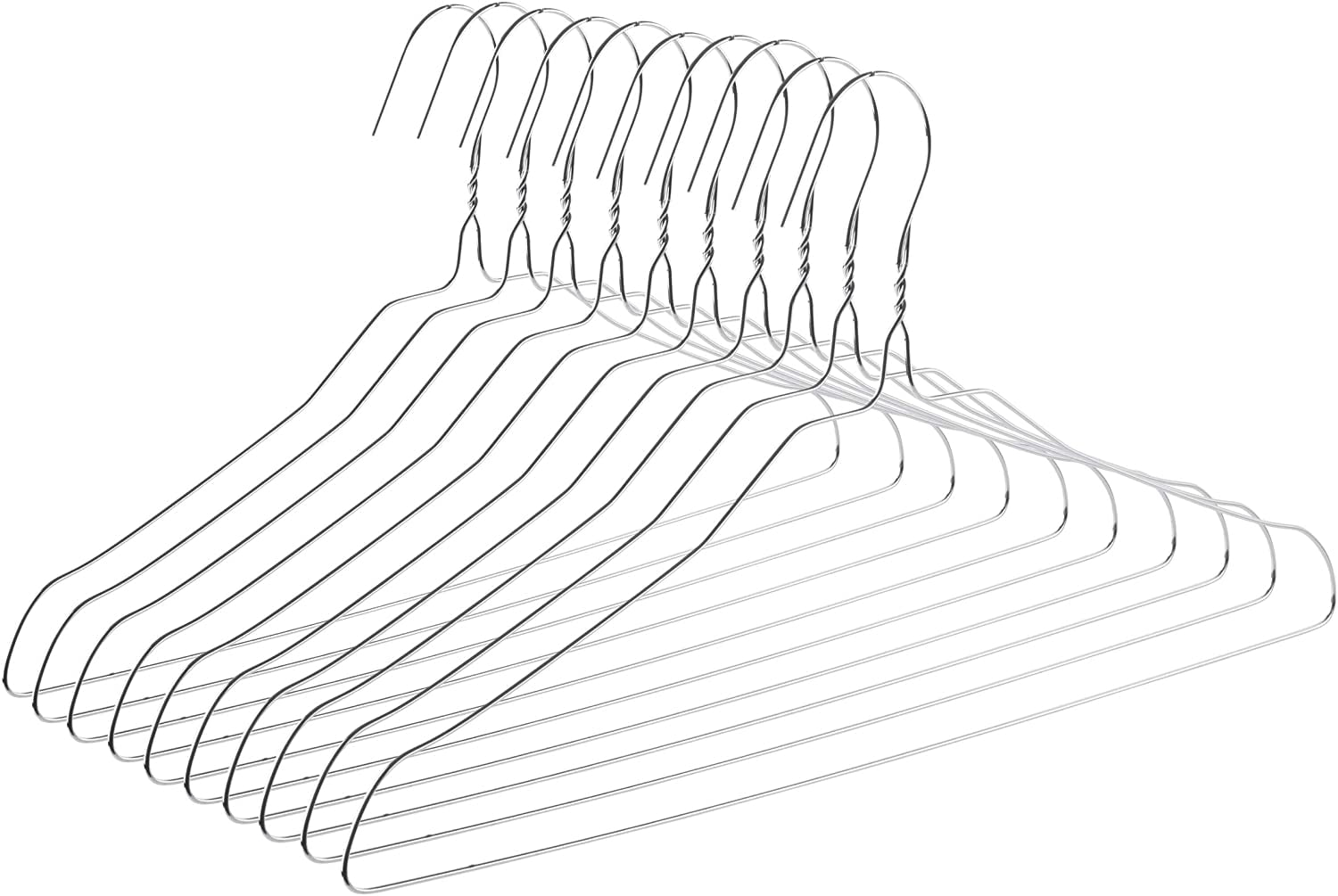  Wire Hangers, 10 Pack, Metal Hangers, Wire Hangers for Clothes, Wire