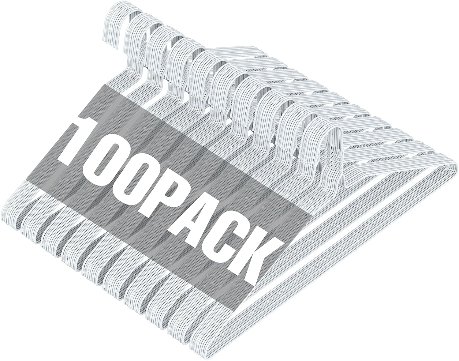 Wire Hangers 100 Pack, Metal Wire Clothes Hanger Bulk For Coats, Space