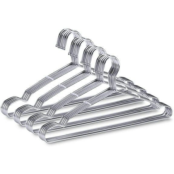 Wire Hangers, Clothes Hangers 50 Pack Heavy Duty Stainless Steel Metal Pants Hangers 16.5inch