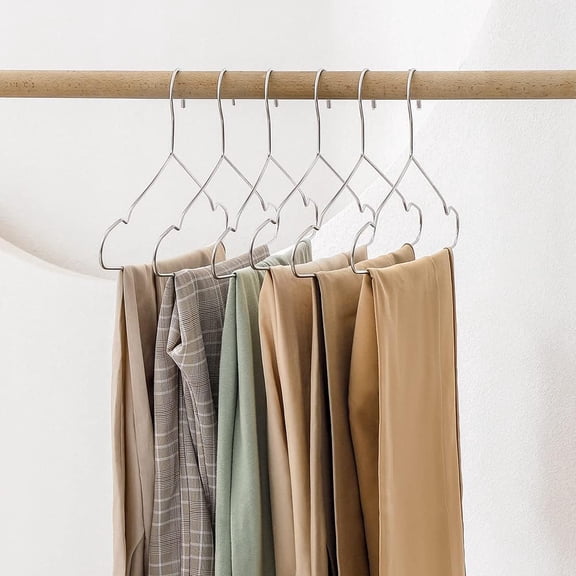 Wire Hangers Pack Stainless Steel Strong Metal Coat Hanger Clothes.