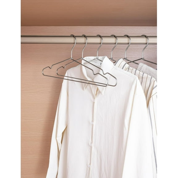 Wire Hangers for Closet, Super Thick Metal Hanger, Heavy Duty Clothes Hanger for Coats, Shirts, Jackets, Pants, Suits, Pack