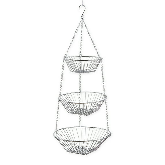 Wire Hanging Basket - Chrome