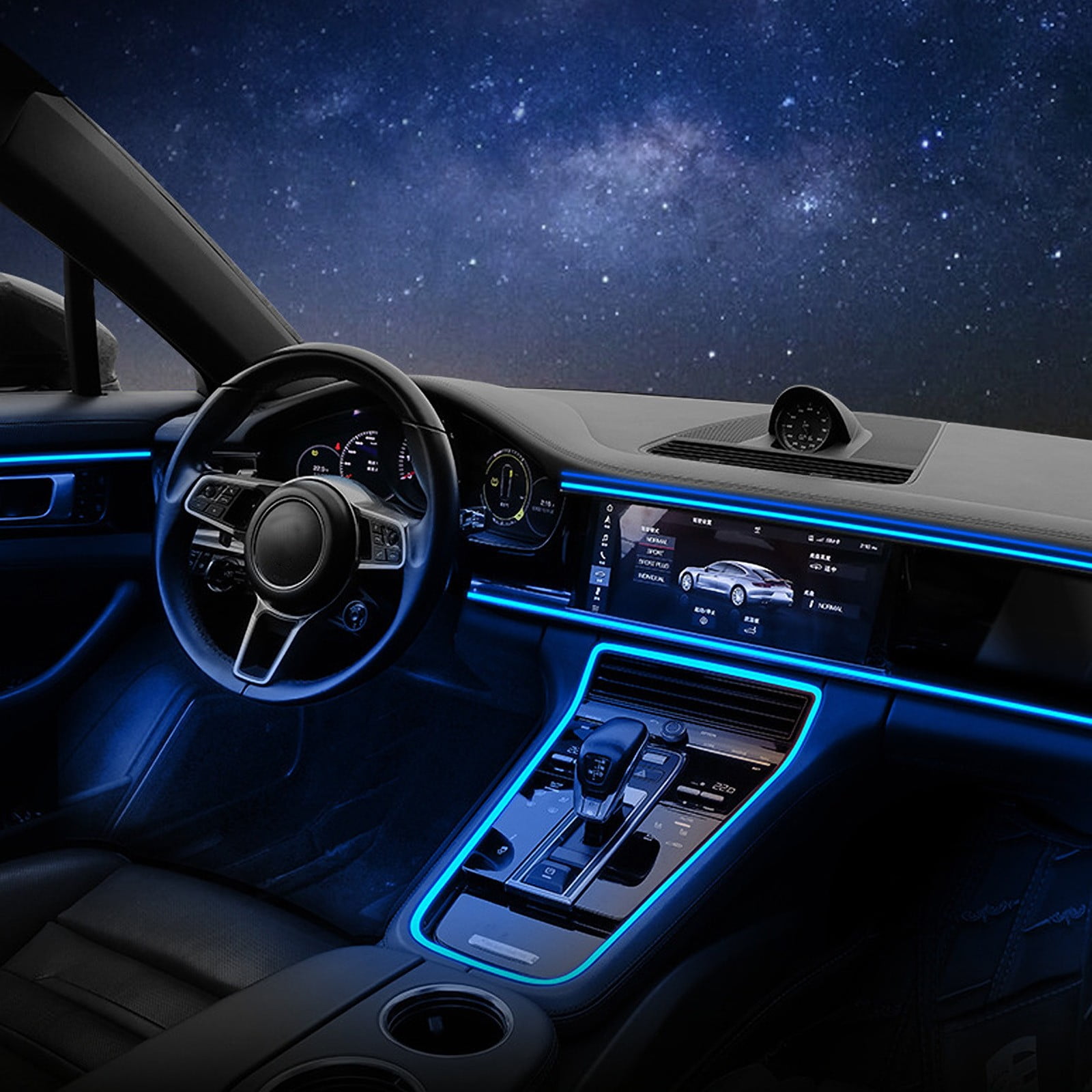 Wire Interior Car LED Strip Lights,Light with Sewing Edge, Glowing