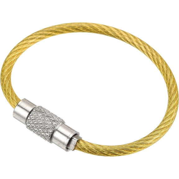 Wire Keychain Cable, Stainless Steel Key Ring Loop for Outdoor Sport