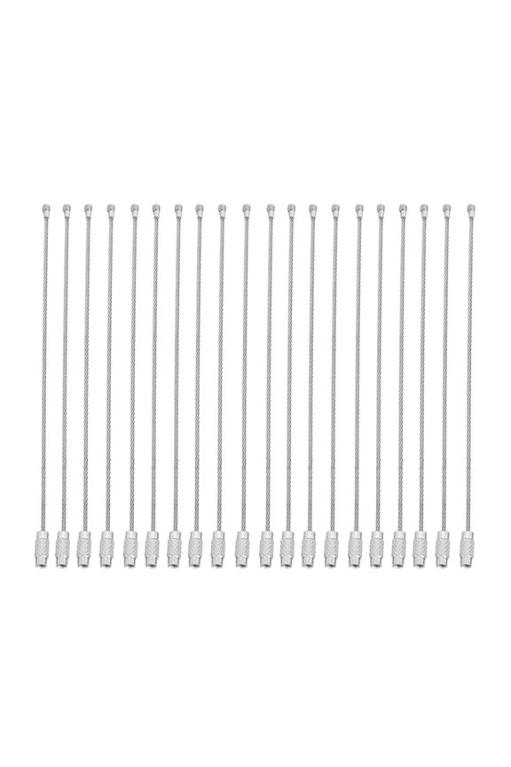 Wire Keychains Durable 20Pcs/Bag Silver Cable Key Ring, ring, for Hang